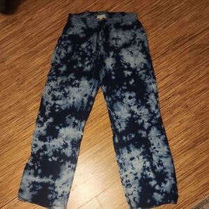 P.J. Salvage Navy Tie-Dye Pants